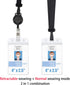 Retractable Breakaway Lanyard with ID Badge Holder, Adjustable Carabiner, Waterproof Zip Card Holder, Black 2 Pack