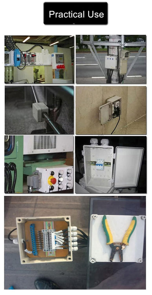 Fielect 5Pcs ABS Plastic Electronic Junction Box, Dustproof Project Case Enclosure, 1.89" x 1.06" x 0.55"