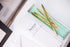 Gold Pens with Black Ink, Luxury Ballpoint Gold Pen Set of 6 in Glossy White Gift Box for Office Supplies