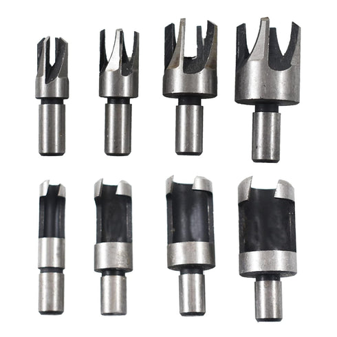8-Pack Wood Hole Plug Cutter Set, High Carbon Steel Cutting Tools for Woodworking Hole Saw Cutting 6MM 10MM 13MM 16MM