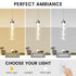 Dimmable 3000K/4000K/5000K Pendant Lights Kitchen Island, Modern Mini Pendant Light Fixtures with Crystal Stone, LED
