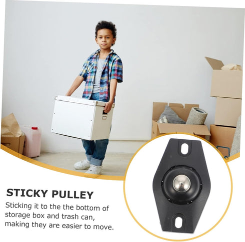 8pcs PRETYZOOM Material Storage Case Caster Adhesive Rolling Wheels High Load Capacity Noiseless Moving Cart Wheels