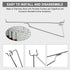 NORJIN 8 Pcs 8 Inch Metal Pegboard Hooks, Pegboard Accessories for Workbench, Kitchen, Garage, Retail Shop, Office