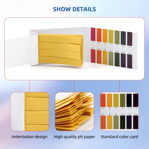 HAIMAI 2 Pack 160 1-14 pH Test Strips. Strips Universal pH Test Paper, for Teaching, Chemical Experiments, Saliva