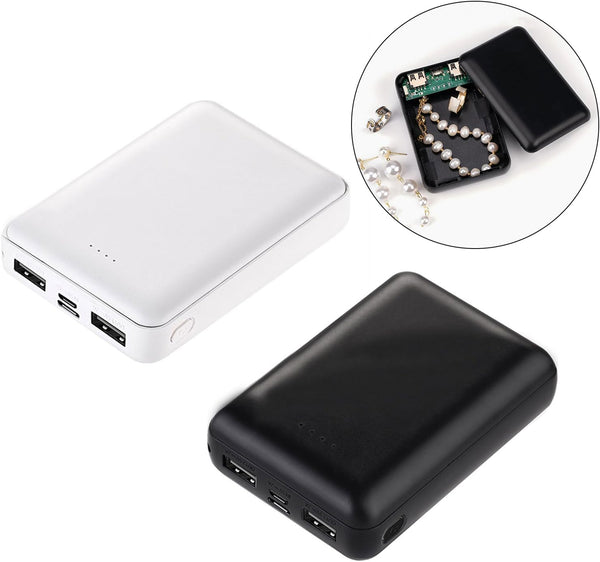 cunueae Portable Power Bank-shaped Jewelry Concealer, Hidden Compartment Coin Concealer, Valuables Storage Box, Travel