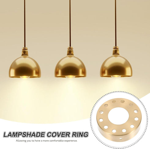 Angoily Copper Bracket Lampshade Cover Ring for Reverse Glass Fixtures Light Fixture Collar Ring for Easy Installation