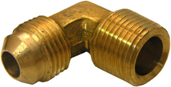 LASCO 1/2-Inch Flare by 3/8-Inch Male Pipe Thread Brass 90-Degree Ell/Elbow, 17-4947