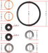 Kohler GP30090 Niedecken Repair Kit, Valve Repair Kit for Niedecken Shower Faucet Replacement