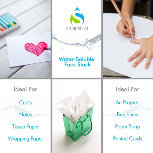 IT117138 3pt Water-Soluble Paper, 8.5" x 11", White, Pack of 25