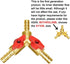 Joywayus 3/8" Hose Barb, Y Shaped Type 3 Way Union Intersection/Split Brass Shut Off Ball Valve Fitting
