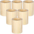 Chewtoyo Set 6 Of Round Wooden Desk Organizers, Unfinished Natural Wood Holders For Pencils, Paintbrushes, Makeup