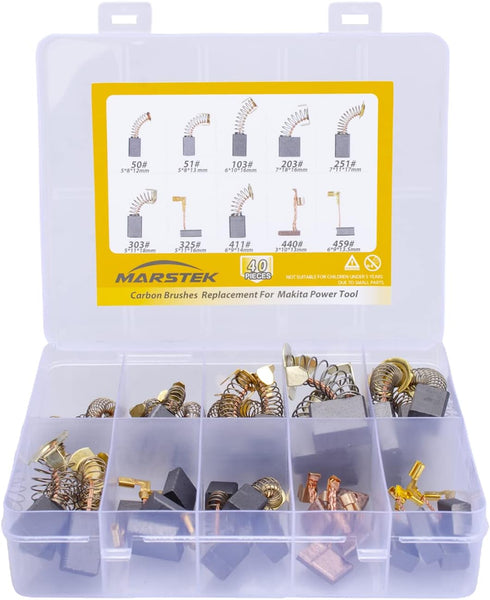 40Pcs Electric Motor Carbon Brushes Replacement for Makita Power Tool
