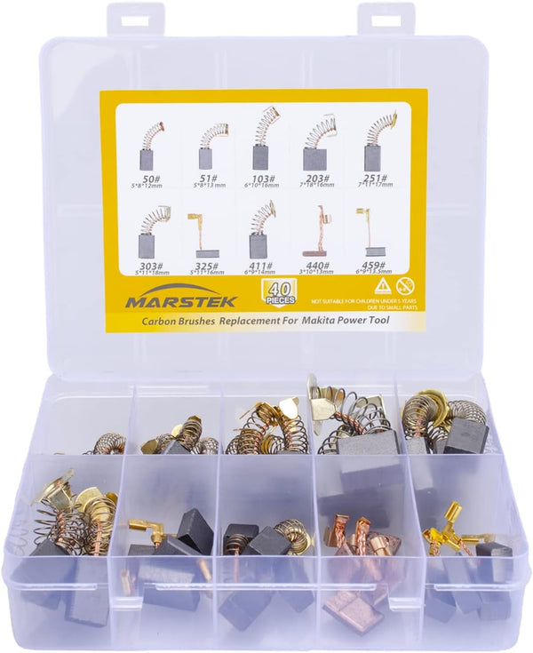 40Pcs Electric Motor Carbon Brushes Replacement for Makita Power Tool