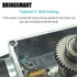 BRINGSMART 24V 40rpm DC Worm Gear Motor, 40kg.cm Self-Locking Reversed Mini Turbine Geared Motor for DIY Robot Rotating