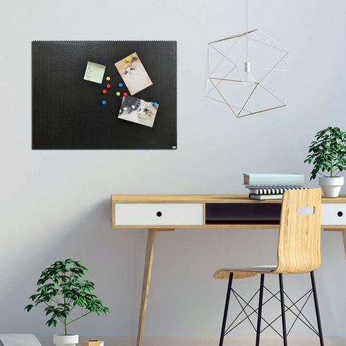 JILoffice 24 x 18 Inch Magnetic Bulletin Board, Great Wall Mounting Board with 40 Magnets for Photos & Messages