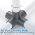 3/4" 6 5 Elbow Elbow uxcell PVC Fittings, Pcs Way Connector PVC Furniture Fittings Corner Fitting for Water Supplies