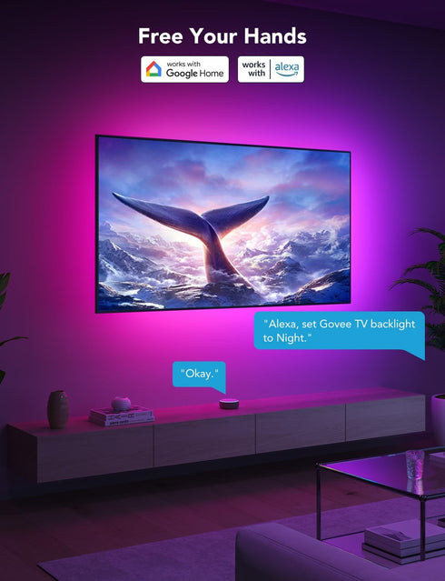 Govee TV LED Backlight, RGBIC LED Lights for 40-50inch TVs, Music Sync, Wi-Fi Bluetooth & App Control