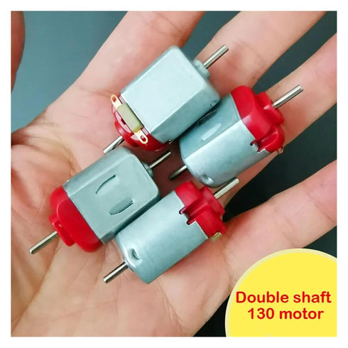 DGHIHZDHO 4PCS/lot 130 3V 5V 6V 3V 12000RPM Electronic Starter DC High Speed Dual Shaft Engine Electronic Starter Small