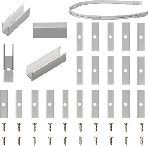 20 neon Rope Light Clips - Piece High - Quality Aluminum Neon Light Clips Kit Made of Durable Aluminum, Waterproof
