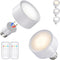 2 Pack Magnetic Battery Operated Light Bulbs, Remote Control, Cordless LED Puck Lights, Wireless Dimmable E26 for Non