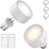 2 Pack Magnetic Battery Operated Light Bulbs, Remote Control, Cordless LED Puck Lights, Wireless Dimmable E26 for Non