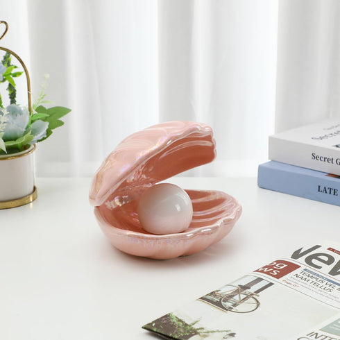 IMIKEYA Shell Light LED Seashells Mood Lamp Portable Night Light in Shell Desktop Ornament Home Decor for Bedroom