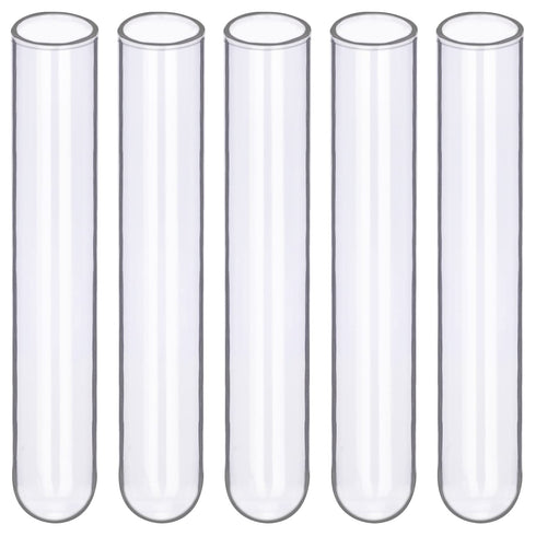 Glass Test Tubes, Pack of 100, Sturdy Round Bottom Clear Test Lab Tubes