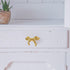(50x35x25mm) KALLORY Brass Bowknot Cabinet Pull Handle, Decorative Metal Drawer Knobs, Gold Small Cupboard Pulls