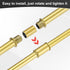 M METERXITY 4-Set 150mm(5.91") M10 Straight Pipe Lamp Stem Kit, Long Double End Thread Rod W/Coupling Sleeve Nuts