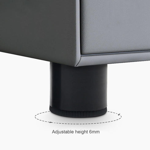 4pcs Lurrose Adjustable Sofa Legs Furniture Feet Replacement for Cabinet Couch Tv Stand Abs Material Black Height