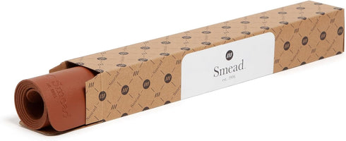 Smead Desk Pad, Vegan Leather Mat with Non-Slip Faux Suede Backing, Perfect Desk Organizer for Office Decor (Saddle)