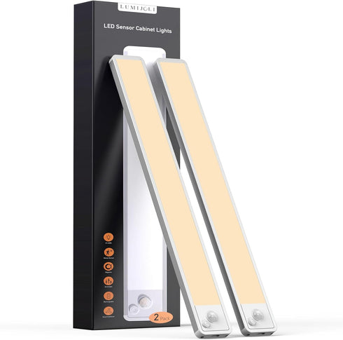 LUMIJOLI Under Cabinet Lighting Wireless LED Motion Sensor Magnetic Light 2500maAh Rechargeable Indoor