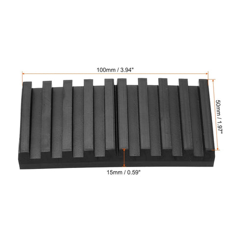 PATIKIL Rubber Anti-Vibration Pads, 4 Pcs Vibration Isolation Mats 4" x 2" x 0.6" for HVAC, Air Conditioner, Air Compressor, Washer, Dryer, Black