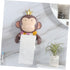 WOONEKY Wall Mounted Monkey Tissue Rack Cartoon Design Toilet Paper Holder Decorative Bathroom Roll Paper Stand Space