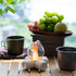 Jidofree Campfire Lamp, LED Flame Effect Table Lamp, Warm Atmosphere Night Light for Bedroom Bedside, Living Room, Bar