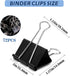 Medium Binder Clips, 72Pack, 1inch, Black Paper Binder Clips, Medium Paper Clips, Office Clips, with Storage Container for Office, Home, School by JIURUN