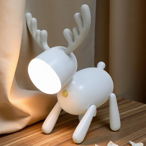 ANJOGIFT LED Kids Night Light Cute Reindeer Elk Lamp-USB Rechargeable, Dimmable Color Temperature