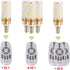 Smart LED Corn Light Bulb with Remote Control, E14 9W Adjustable Color Temperature and Brightness, 2 Pack