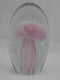 Cassbrand Glass Jellyfish Paperweight 6" Pink Color (Glow in Dark) - Jelly Fish