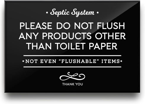 Reilly Originals Small Septic System Designer Sign - 3.5x5 INCH with Adhesive, Premium Acrylic (1)