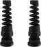 2 Pcs Black PG7 Cable Gland, Waterproof IP68 Nylon Joint with Flex Spiral Strain Relief for 4.5-7.8mm Wire