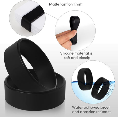 Set 8 4 of Elastic Money Bands - Silicone Wallet Bands, Cash Card Holder, Money Clip Alternative, with PVC Cards
