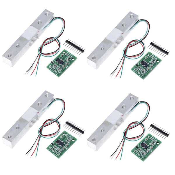 ShangHJ 4 Sets Digital Load Cell Weight Sensor + HX711 ADC Module for Arduino DIY Kitchen Scale Kit