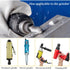 Tungsten Carbide Burr Set Double Cut – 5pcs 1/4" Shaft 3/8" Cutter Head Rotary File Tool, Die Grinder Bits for Metal