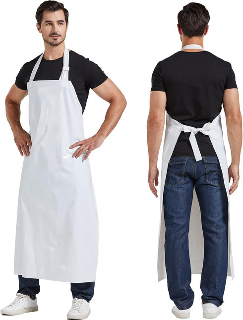 Nanxson TPU Waterproof Lightweight Industrial Work Apron, Adjustable Buckle Butcher Apron