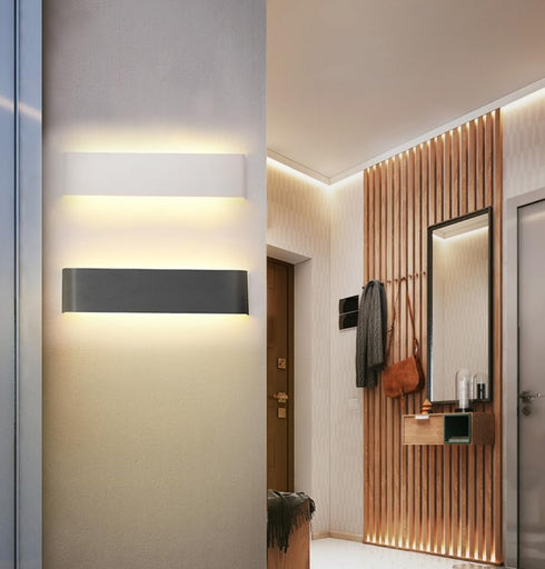 anso White,55cm(20W) Modern LED Wall Lamp Fixture Sconce Bedroom Bedside Living Hallway Background Cabinet Light (Warm