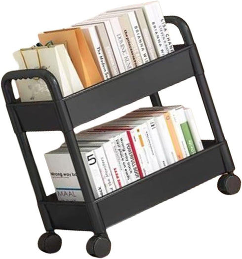 NTCLHFXU Space Saving Movable Storage Trolley Sturdy Utility Cart Accessory for Books Utensils