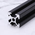 uxcell 4 Pcs T Slot 2020 Aluminum Extrusion Profile, 200mm x 20mm Anodized Black Linear Rail for 3D Printer, CNC, DIY