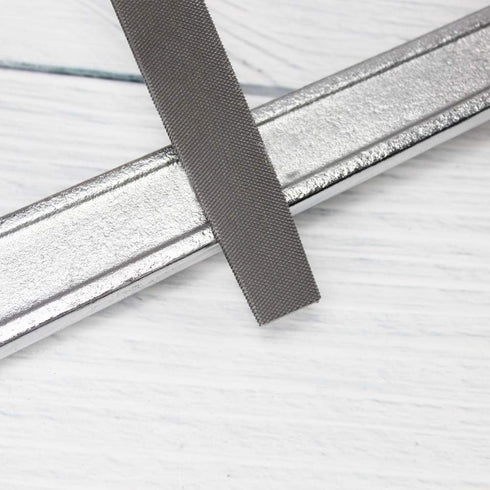KALIM Flat Medium Cut File, Double Cut Teeth, 6'' Length, High Carbon Steel Hand File for Wood, Metal, Sharpening
