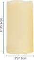 3x6 Inches CANDLE CHOICE Waterproof Outdoor Battery Operated Flameless Pillar Candle with Timer Realistic Flickering